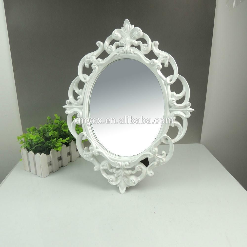 Polyresin Ornate Oval White Designer Mirror Frame – Buy Designer In Ornate Oval Mirrors (View 10 of 20)
