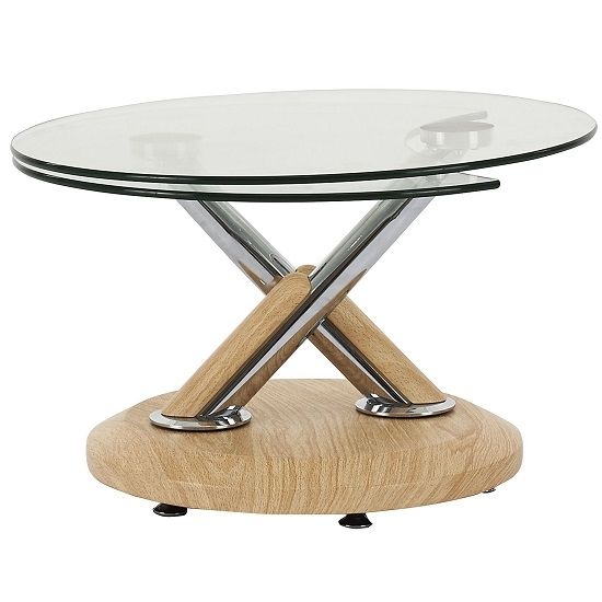 Remarkable Best Tokyo Coffee Tables In Tokyo Clear Glass Top Coffee Table In Beech 3783 Furniture (View 21 of 50)