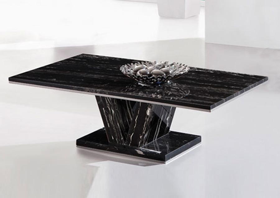 Remarkable Brand New Black And Grey Marble Coffee Tables With Regard To Black Marble Top Coffee Table (Photo 3 of 40)