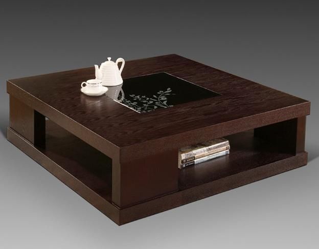 Remarkable Deluxe Square Low Coffee Tables Regarding Low Square Dark Wood Coffee Table View Here Coffee Tables Ideas (View 18 of 50)