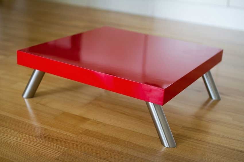 Remarkable Elite Red Gloss Coffee Tables Intended For Lack Coffee Table Design With High Gloss Painting Makeover (View 6 of 40)