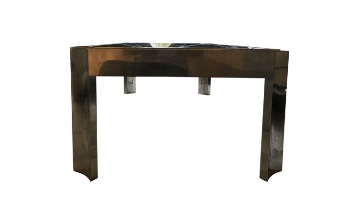 Remarkable Elite Retro Smoked Glass Coffee Tables With Viyet Designer Furniture Tables Vintage Aluminum And Smoked (Photo 19 of 40)