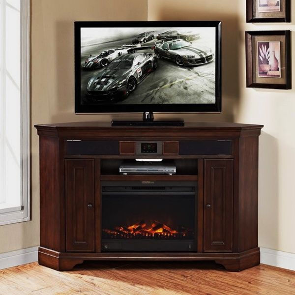 Remarkable Famous Black Wood Corner TV Stands Intended For Tv Stands Affordable Corner Tv Stand With Fireplace Design  (View 10 of 50)