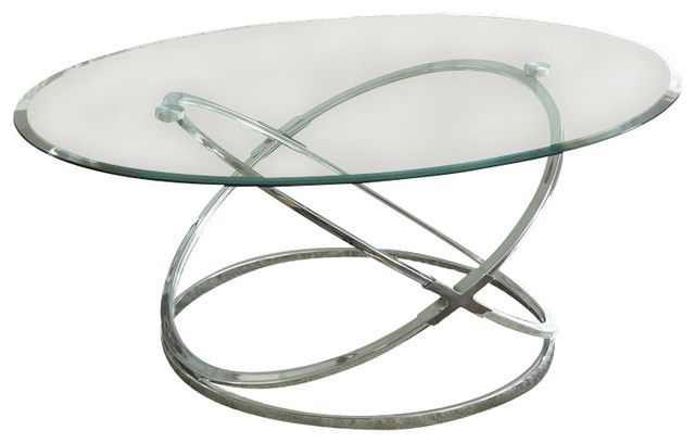 Remarkable Famous Chrome Coffee Table Bases Intended For Steve Silver Orion 3 Piece Glass Top Coffee Table Set With Chrome (View 2 of 50)