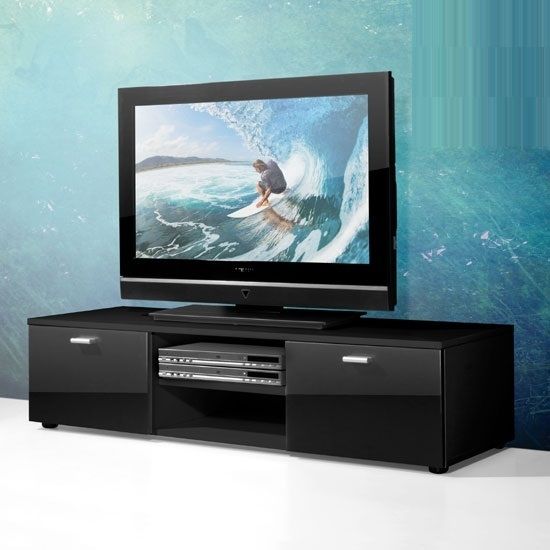 Remarkable Fashionable Gloss TV Stands Regarding High Gloss Black Tv Cabinet Bar Cabinet (Photo 5 of 50)