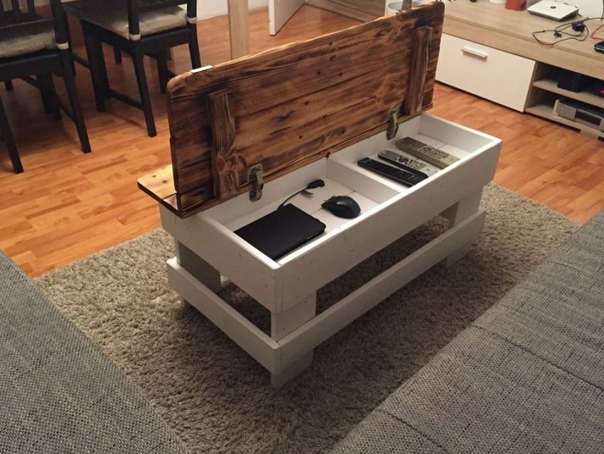 Remarkable Favorite Cd Storage Coffee Tables In Wood Pallet Coffee Table With Storage Pallet Ideas Recycled (Photo 23 of 50)