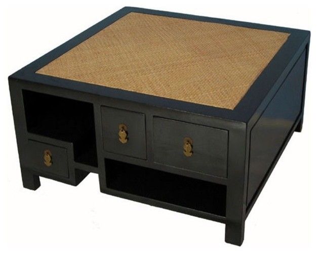 Remarkable High Quality Asian Coffee Tables Regarding Great Oriental Coffee Table Black Lacquer Mother Of Pearl Figurine (View 25 of 40)