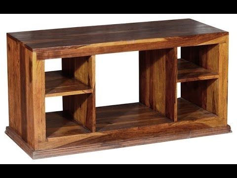 Remarkable High Quality Wood TV Stands Pertaining To Wood Tv Stand Wood Tv Stand With Bracket Youtube (View 3 of 50)