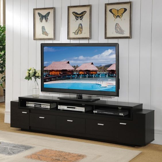 Remarkable New Long Black TV Stands With Tv Stands Amusing 84 Inch Tv Stand Design Ideas 80 Inch Tv Stand (Photo 8 of 50)