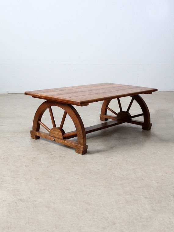 Remarkable Popular Monterey Coffee Tables Within 1940s Wagon Wheel Coffee Table Vintage Monterey Style Table (View 26 of 50)