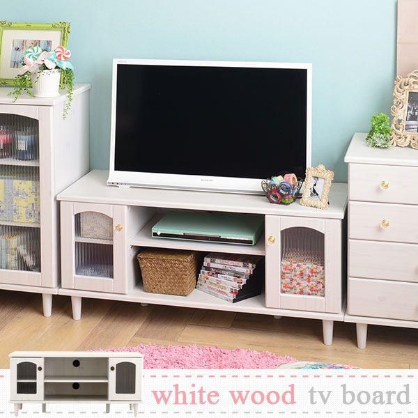 Remarkable Popular White Wood TV Stands In Atom Style Rakuten Global Market Tv Stand Lowboard White White (Photo 13 of 50)