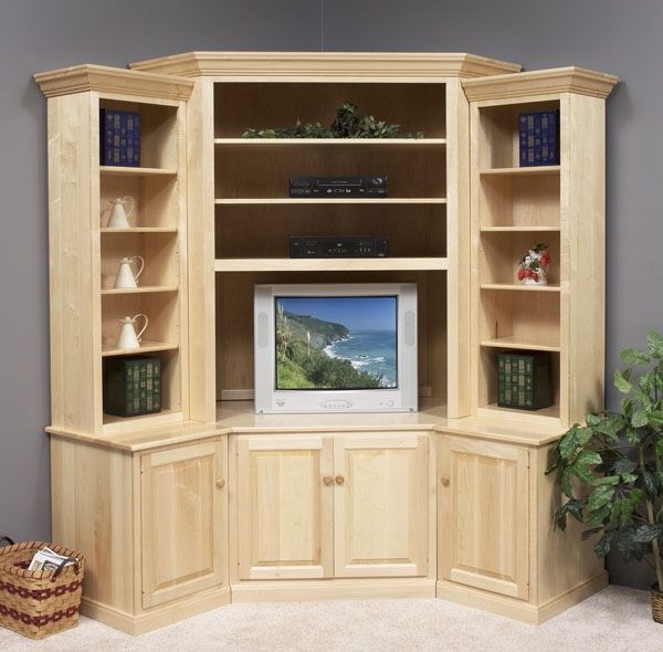 Remarkable Premium Large Corner TV Cabinets For Large Corner Wall Unit Clear Creek Amish Furniture Waynesville (Photo 18 of 50)