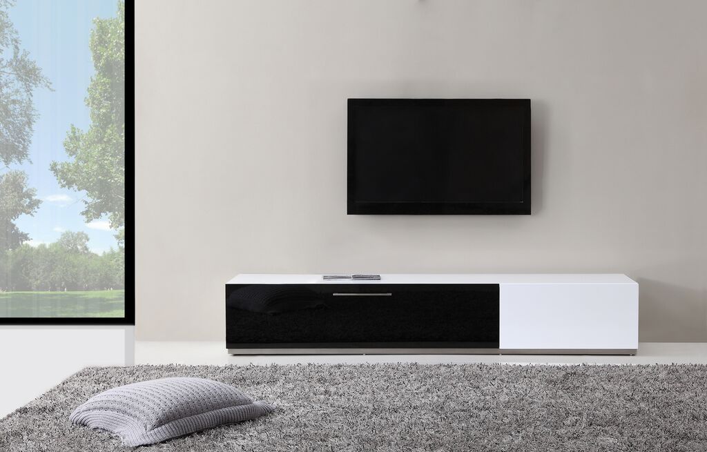 Remarkable Trendy White Contemporary TV Stands Pertaining To Producer Tv Stand White High Gloss B Modern Modern Manhattan (View 39 of 50)