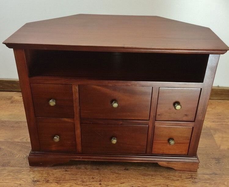 Remarkable Unique Mahogany Corner TV Cabinets Throughout Mahogany Corner Tv Cabinet Excellent Condition Suitable For (Photo 14 of 50)