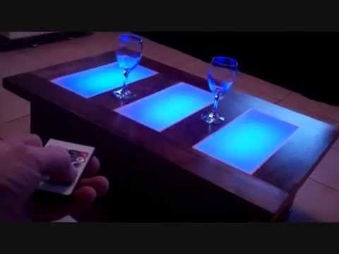 Remarkable Unique Unusual Glass Coffee Tables For Coffee Table Led Lights Unusual Modern Furniture Youtube (View 24 of 40)