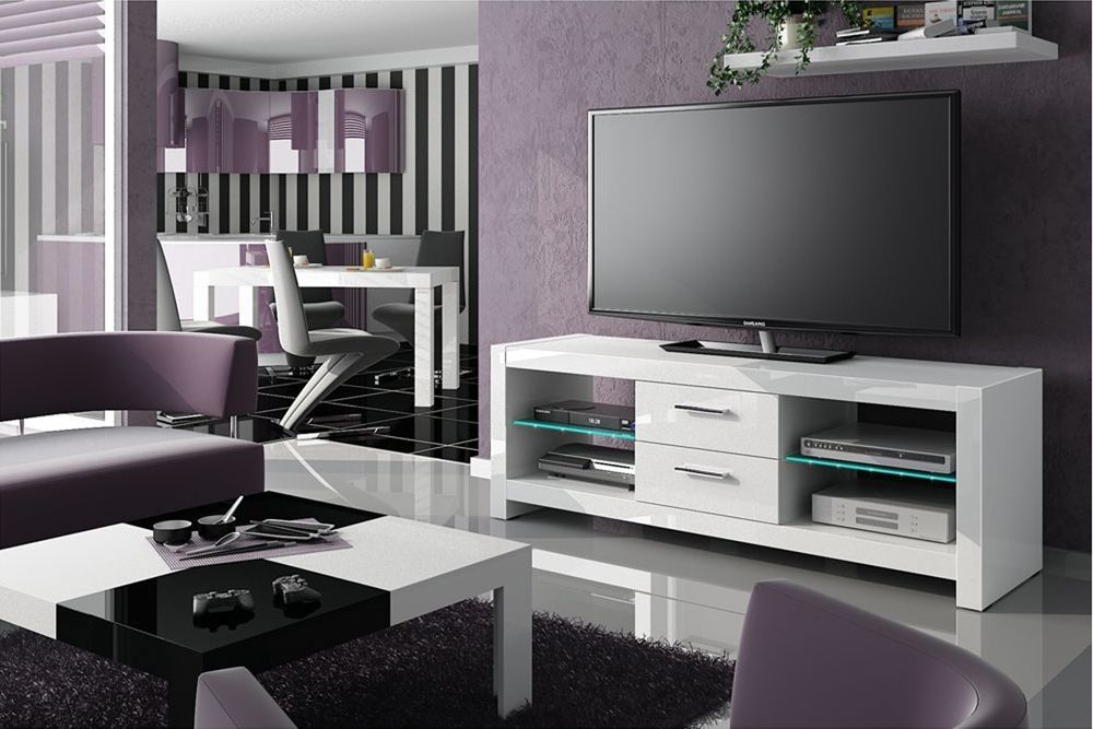 Remarkable Well Known Gloss White TV Cabinets Inside Tv Stands Glamorous White High Gloss Tv Stand 2017 Design Black (Photo 17 of 50)