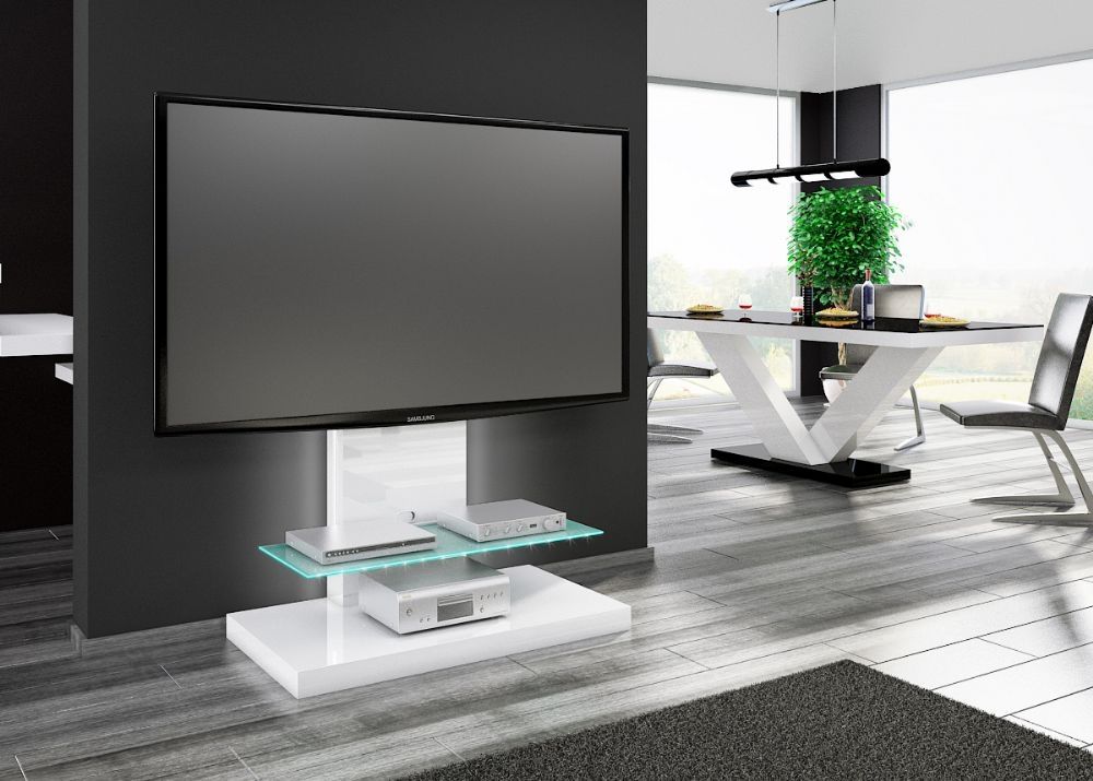 Remarkable Well Known Gloss White TV Cabinets Within High Tv Stands For Bedrooms (View 33 of 50)