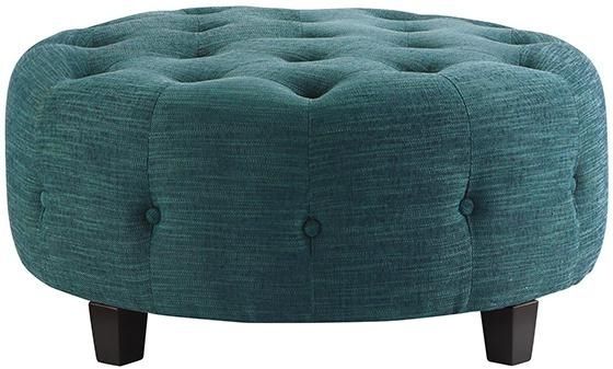 Remarkable Well Known Round Upholstered Coffee Tables For Charming Round Ottoman Coffee Table Best Ideas About Ottoman (View 21 of 40)