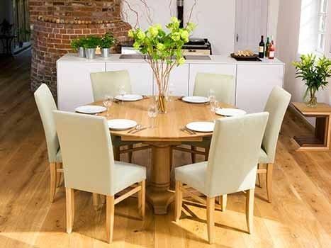 Round Dining Table. Round Dining Room Table And Chairs. White Throughout Circular Oak Dining Tables (Photo 15 of 20)