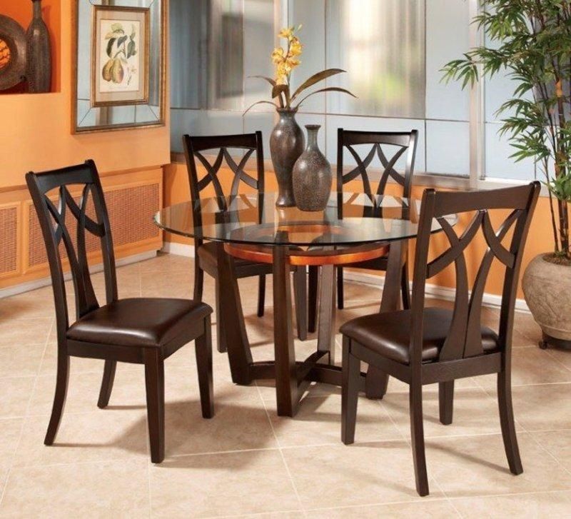 Round Dining Tables For 4 Chairs Set | Eva Furniture Pertaining To Small Round Dining Table With 4 Chairs (Photo 2 of 20)