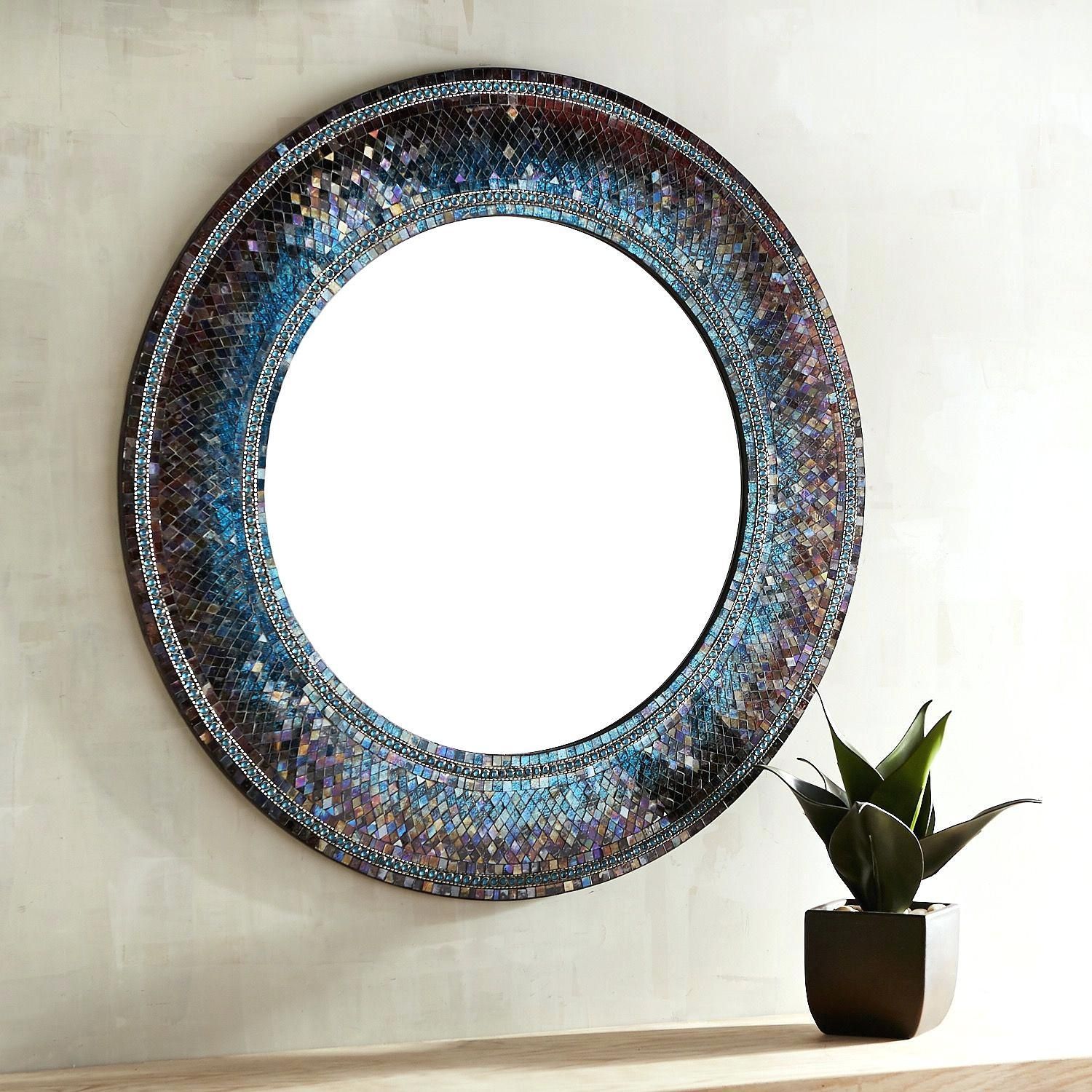 Round Mosaic Mirror Diy Mirrors Uk – Shopwiz In Round Mosaic Mirrors (View 9 of 20)