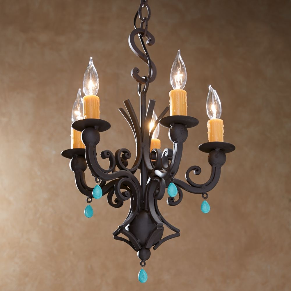 Rustic Western Chandeliers Western Lighting Pertaining To Large Turquoise Chandeliers (Photo 25 of 25)