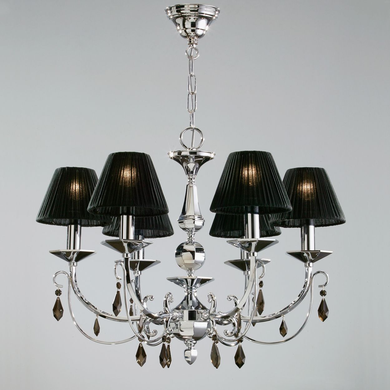 Shades For Chandeliers Thejots With Regard To Black Chandeliers With Shades (View 9 of 25)