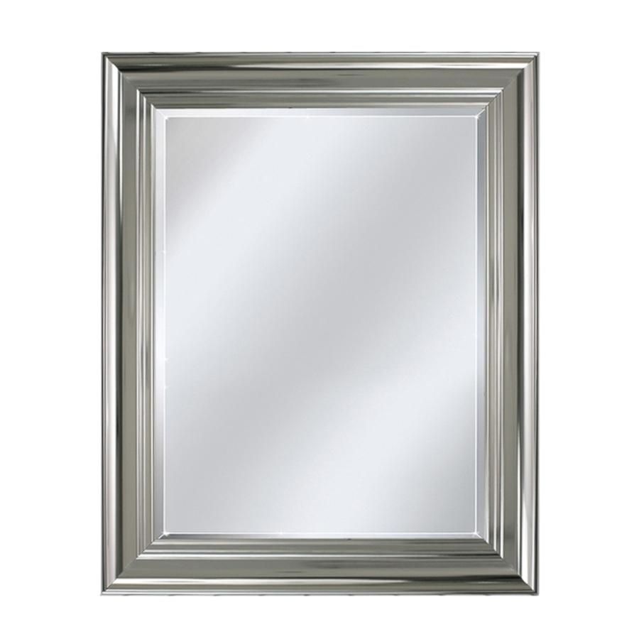 Shop Allen + Roth Chrome Wall Mirror At Lowes Within Chrome Wall Mirrors (View 13 of 20)