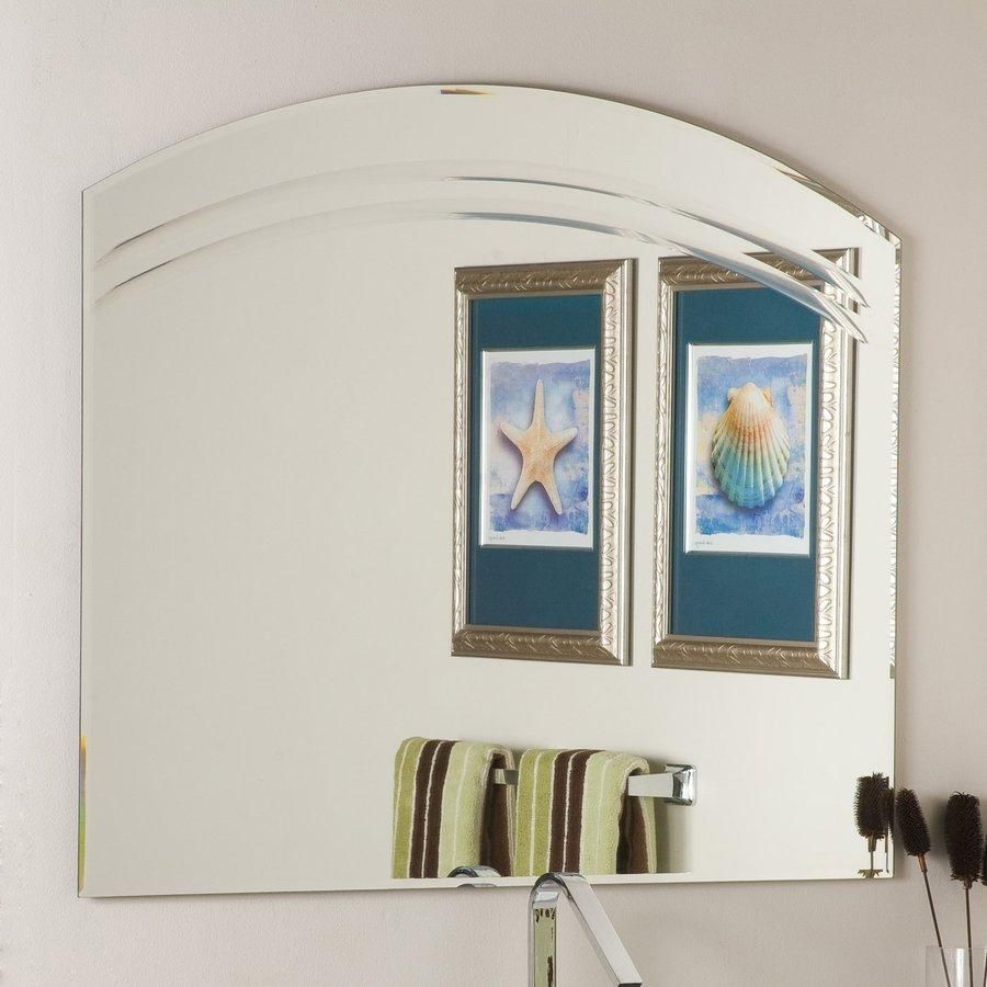 Shop Decor Wonderland Angel 39.5 In X 31.5 In Arch Frameless Intended For Frameless Arched Mirror (Photo 3 of 20)
