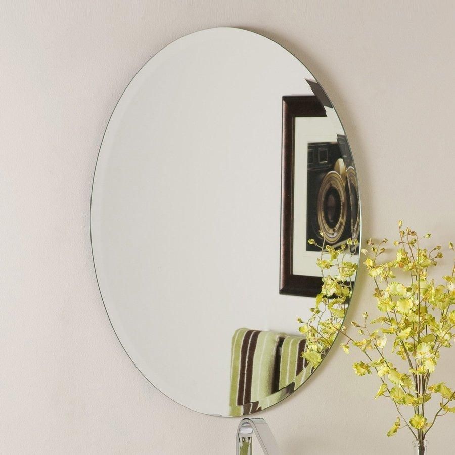 Shop Decor Wonderland Odelia 22 In X 28 In Oval Frameless Bathroom Intended For Beveled Edge Oval Mirror (Photo 6 of 20)