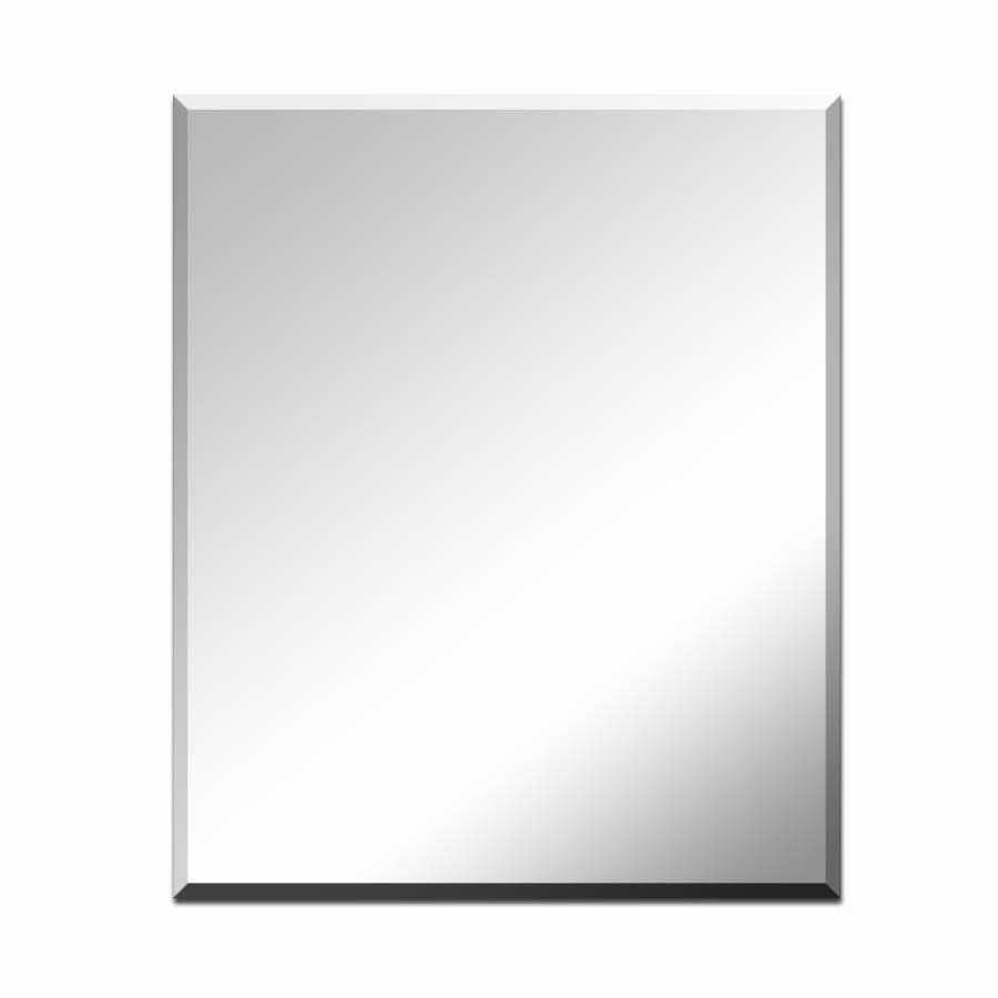 Shop Style Selections Silver Beveled Frameless Wall Mirror At For Square Bevelled Mirror (View 9 of 20)