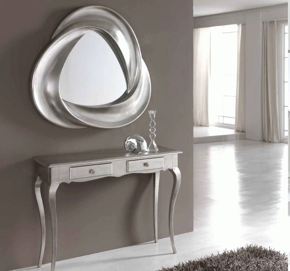 Small Modern Console Table Gallery With Furniture Hallway Mirrors Pertaining To Small Silver Mirrors (Photo 10 of 20)