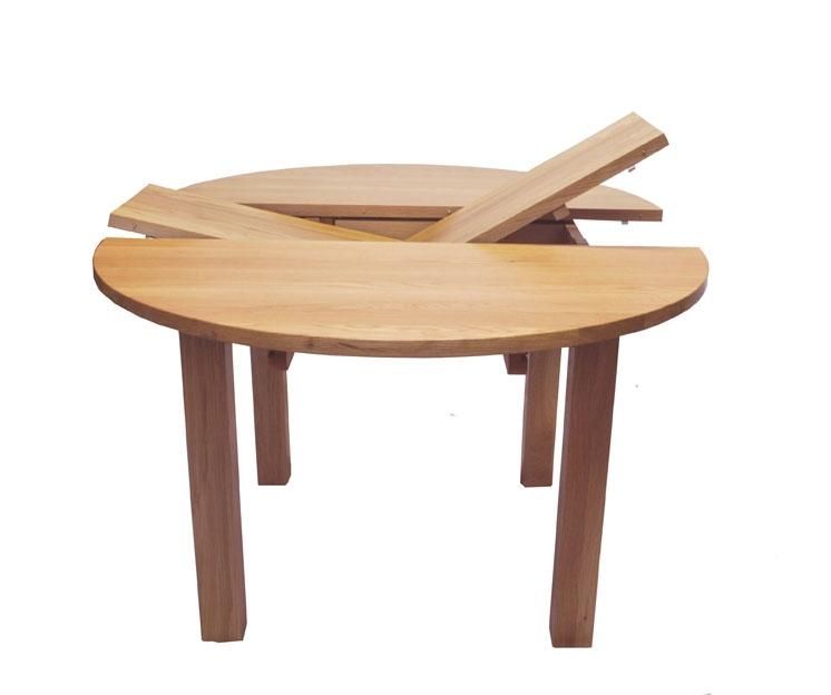 Solid Oak Dining Table 4 Chairs – Destroybmx Within Extended Round Dining Tables (Photo 16 of 20)