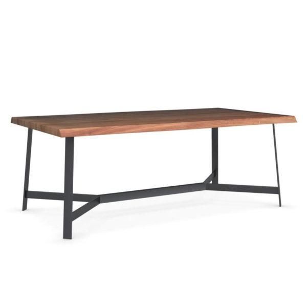 Status Cs/4090 R 200 Wood Dining Table With Metal Base For Dining Tables With Metal Legs Wood Top (View 18 of 20)
