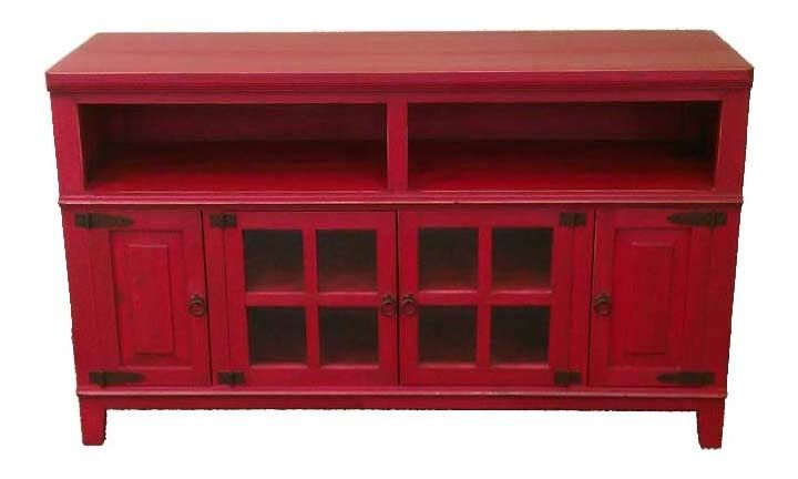 Stunning Best Red TV Cabinets With Rustic Antique Painted Tv Stands (Photo 3 of 50)