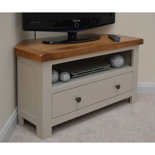 Stunning Brand New Grey Corner TV Stands With Regard To Stone Grey Oak Corner Tv Stand Entertainment Unit (View 4 of 50)