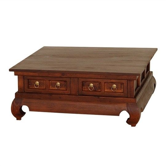 Stunning Elite Mahogany Coffee Tables Intended For Solid Mahogany 4 Drawer Opium Leg Square Coffee Table In Mahogany (View 45 of 50)
