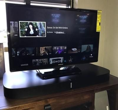 Stunning Fashionable Sonos TV Stands Regarding Playbase Wireless Soundbase Speaker For Tvs Sonos (Photo 46 of 50)