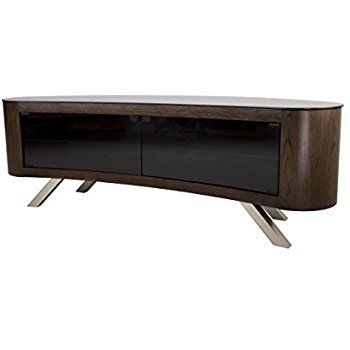 Stunning High Quality Curve TV Stands Pertaining To Avf Bay Curved Tv Stand In Walnut Amazoncouk Electronics (View 48 of 50)