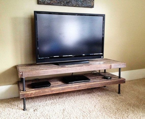 Reclaimed Wood and Metal TV Stands Tv Stand Ideas