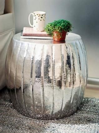 Stunning High Quality Silver Drum Coffee Tables Regarding Best 20 Silver Side Table Ideas On Pinterest Metal Side Table (Photo 25 of 50)