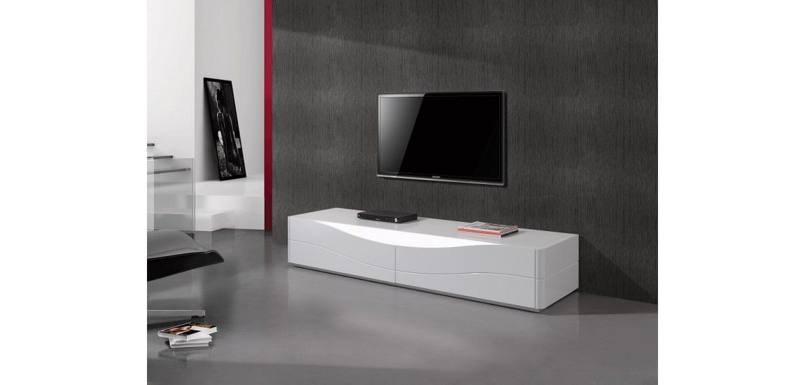 Best 50 Of Modern White Lacquer TV Stands   Stunning Latest Modern White Lacquer Tv Stands Throughout Zao Contemporary Tv Stand In White Lacquer Finish Jm 