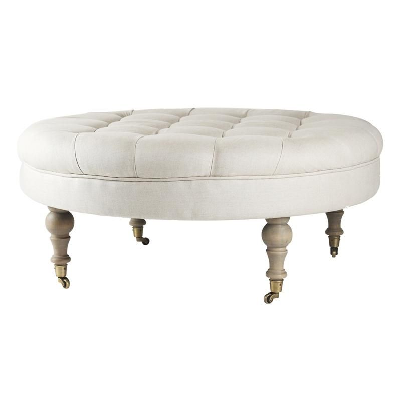 Stunning Latest Round Upholstered Coffee Tables In Fancy Round Fabric Ottoman Best 10 Design Tufted Round Coffee (View 8 of 40)