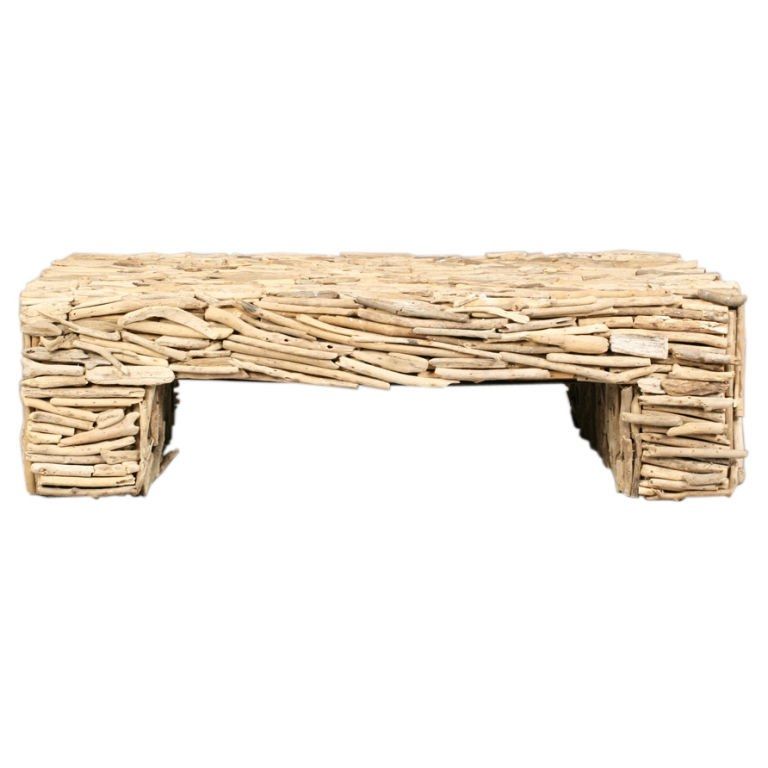 Stunning Latest Stylish Coffee Tables Inside Stylish Coffee Table Covered In A Collage Of Driftwood Pieces At (View 17 of 40)