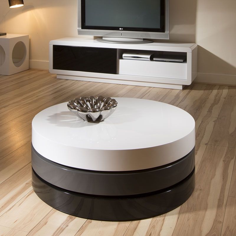 Stunning Preferred White Gloss Coffee Tables With Regard To White Round Coffee Table (View 41 of 50)