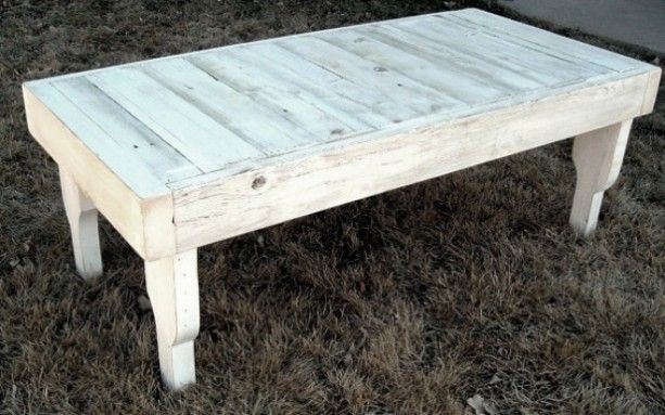 Stunning Series Of Reclaimed Wood Coffee Tables Throughout Reclaimed Wood Coffee Table In Antique White With Removable Legs (Photo 47 of 50)