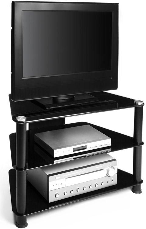 Stunning Top 32 Inch Corner TV Stands Throughout 32 Inch Corner Lcd Tv Stand In Black Glass Finish Rta Tvm 021b (View 4 of 50)