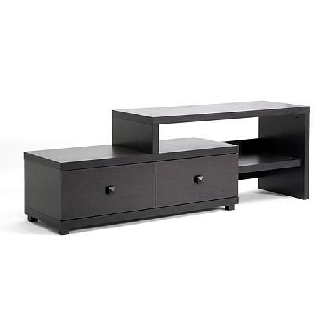 Stunning Top Modern Black TV Stands With Blythe Modern Asymmetrical Tv Stand 6594608 Hsn (View 45 of 50)