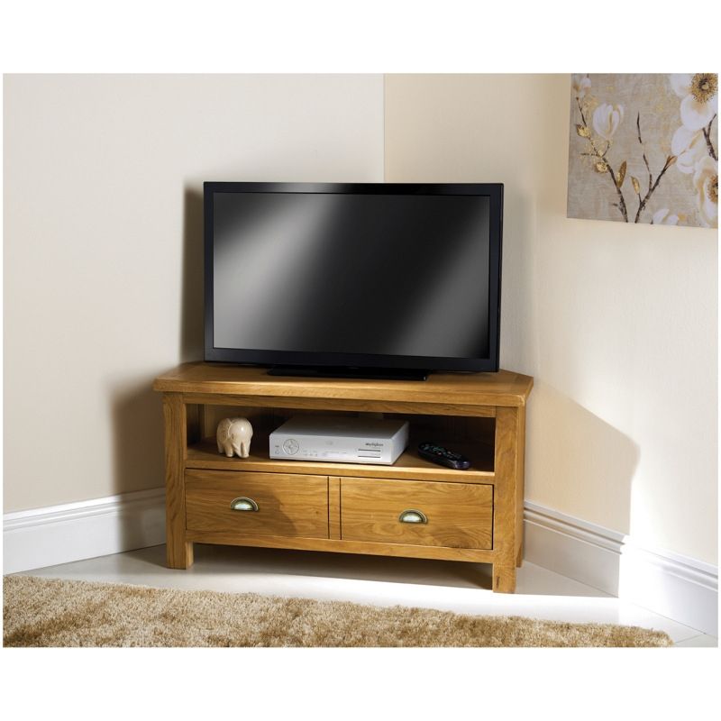 Featured Photo of Small Oak Corner TV Stands