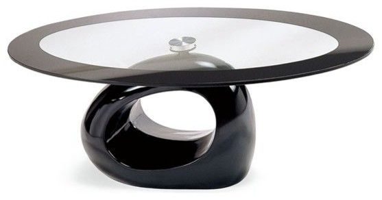 Stunning Trendy Oval Black Glass Coffee Tables Throughout Black Glass Coffee Table (Photo 2 of 50)